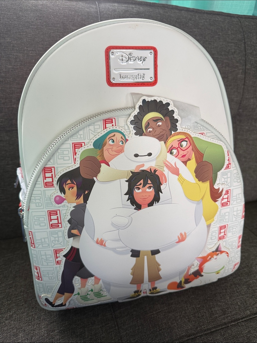 Disney White Big Hero 6 Character Kids Backpack with Baymax